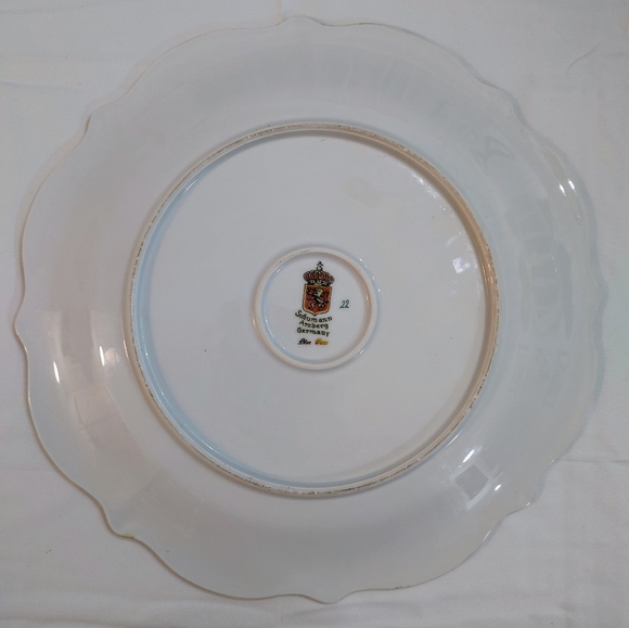 Vintage Schumann Arzberg Bavaria Germany Lilac Time Platter Plate With Gold Trim - Picture 3 of 5